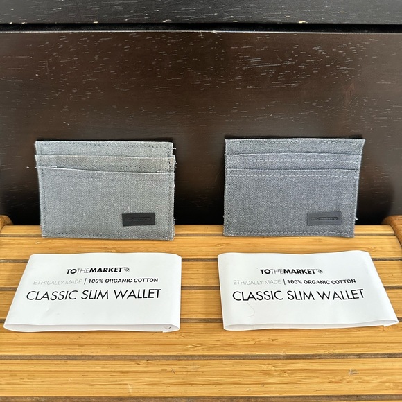 To the Market Classic Slim Wallet canvas cardholder 2 pattern organic cotton NWT - Picture 10 of 11
